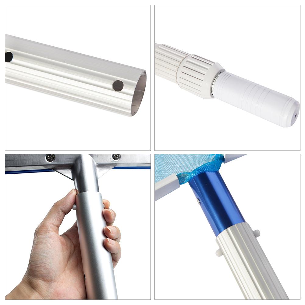 Portable Swimming Pool Skimmer Aluminum Alloy Telescopic Handle Stick Joint For Brush Salvage Net Swimming Pool Tool