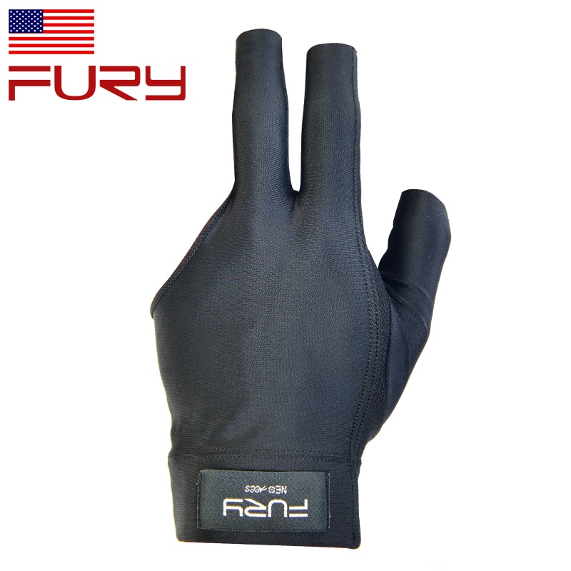 Fury Billiard Accessories Cut Finger Pool Glove Snooker Gloves With Cotton Material Left Hand Wear For Men Woman General