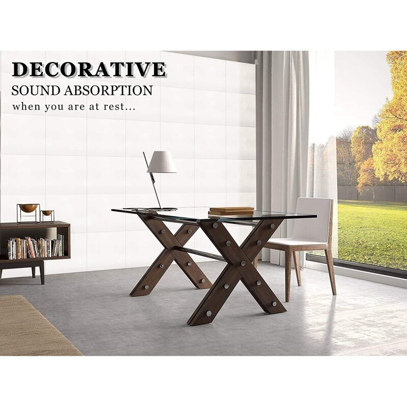 6Stck Akustische Absorption Tafel 12Zoll x 12Zoll x 0,4 zoll Klang nachweisen Polsterung für Echo Bass Isolation für Akustische