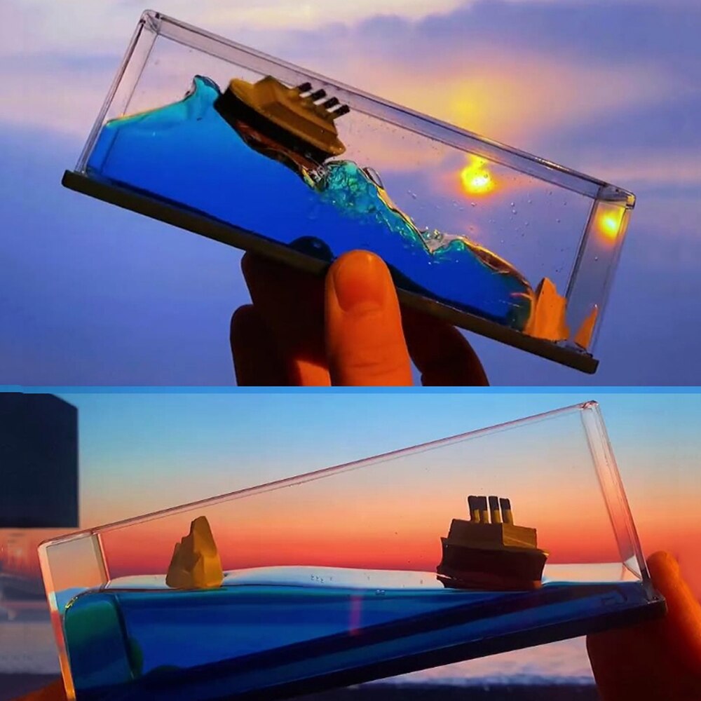 Kreuzfahrt Schiff Flüssigkeit Drift Flasche Flüssigkeit Flüssigkeit Schiff Dekor Sanduhr Wohnzimmer Dekoration Stiefel Meer Ornamente Dekoration Für Auto