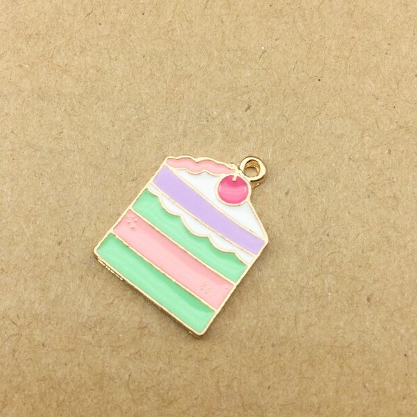 10 Pcs Cake Charm Hart Ananas Horse Charms Voor Sieraden Maken En Crafting Oorbel Charme: cake