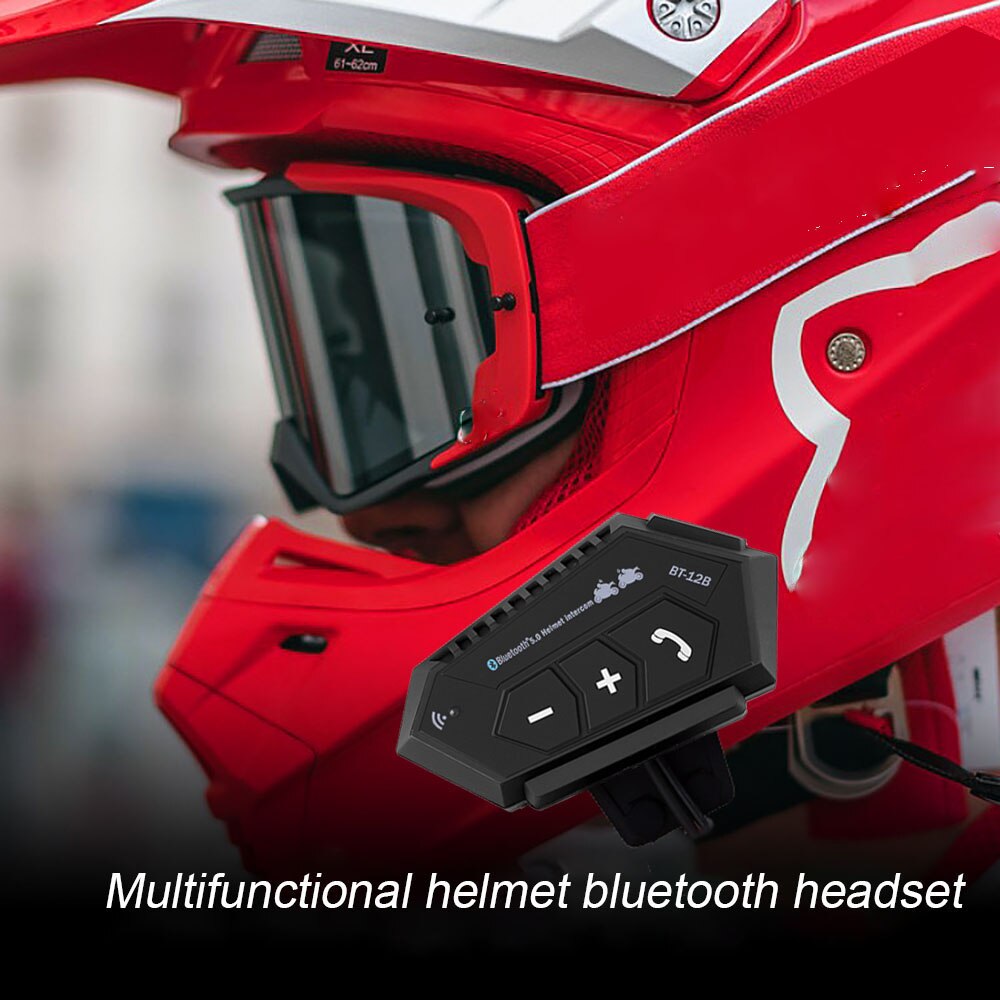 2000mah Battery BT-12B Motorcycle Helmet Intercom Bluetooth 5.0+CSR Headset Handsfree For Full/Half Face Helmet PK BT-12/12S