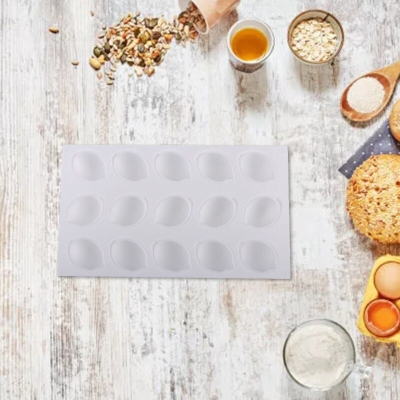 Cake Baking Pan Quick Release Lemon Shape Cupcake Pan for Pudding Dessert Mousse