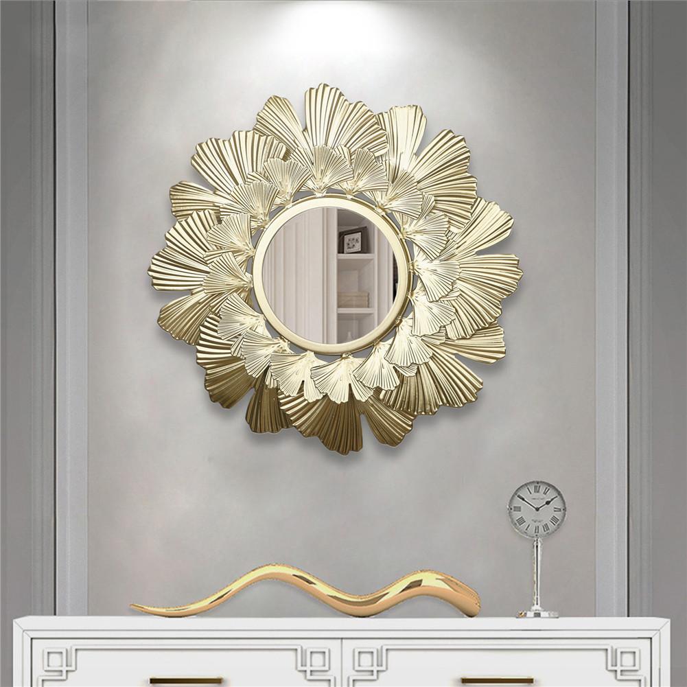 Espejo decorativo con forma de sol, decoración artística innovadora, espejo de maquillaje redondo, vestidor, baño, espejo colgante de pared en relieve