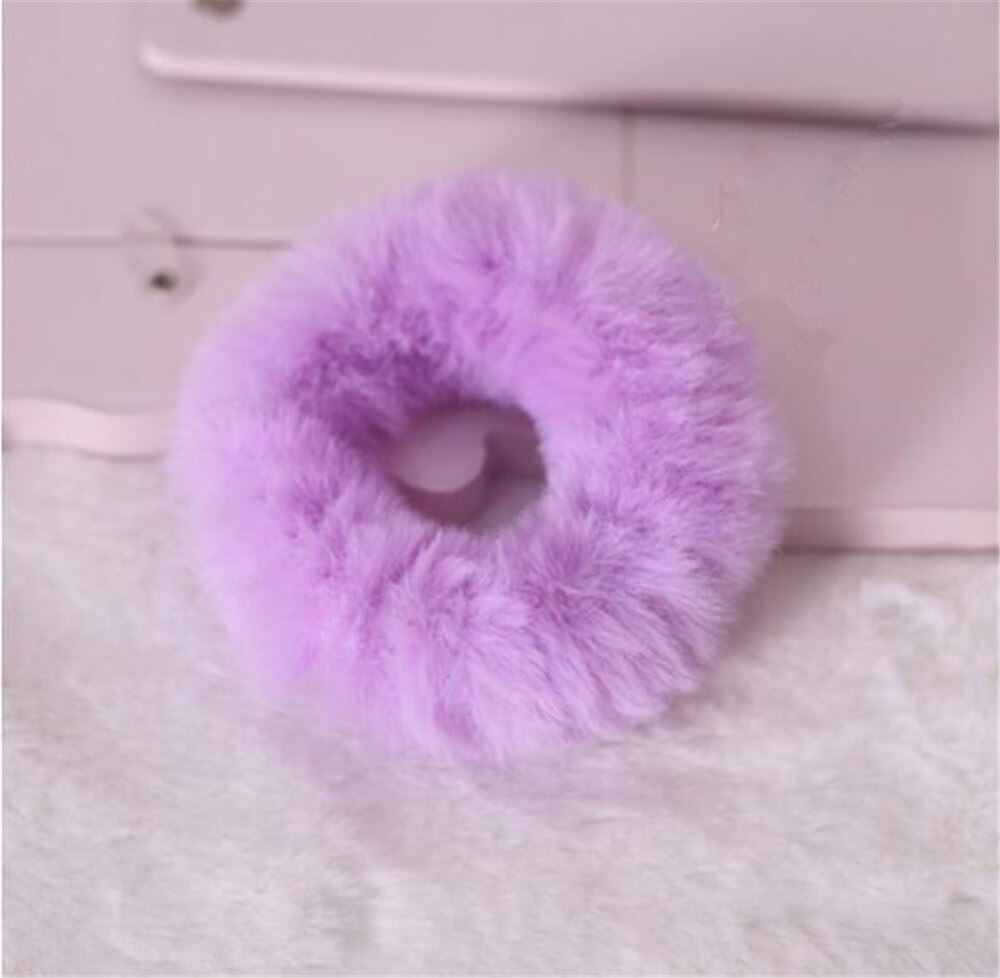 1 Uds., lindas bolas de pompón de pelo Harajuku, bandas de goma elástica para el pelo, accesorio Lolita B1302: purple