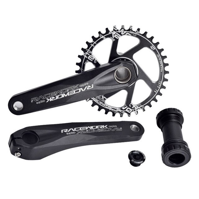 Single Speed Crankset 32/34/36/38T 170mm Crank Arm 68-73mm Bottom Bracket For Mountain Bike Chainwheel Chainring Fixed Gear: 32T