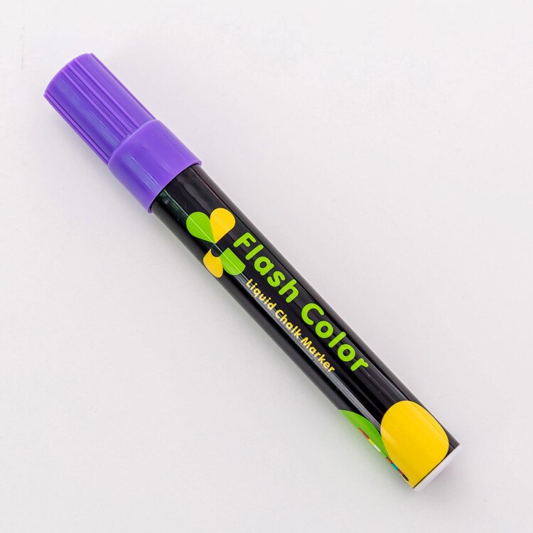 1Pc Creatieve Flash Kleur Uitwisbare Markeerstift Voor Fluorescerende Plaat Pennen Creatieve Vloeibare Krijt Marker Koreaanse Briefpapier: Paars