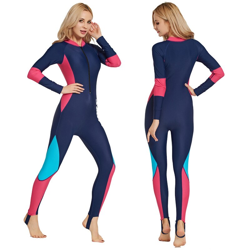 Sbart di Un Pezzo del Costume Da Bagno Rash Guards Delle Donne Costumi Da Bagno A Maniche Lunghe Surf Vela Abiti Completi Costumi Da Bagno Mute Diving 2018 DCO