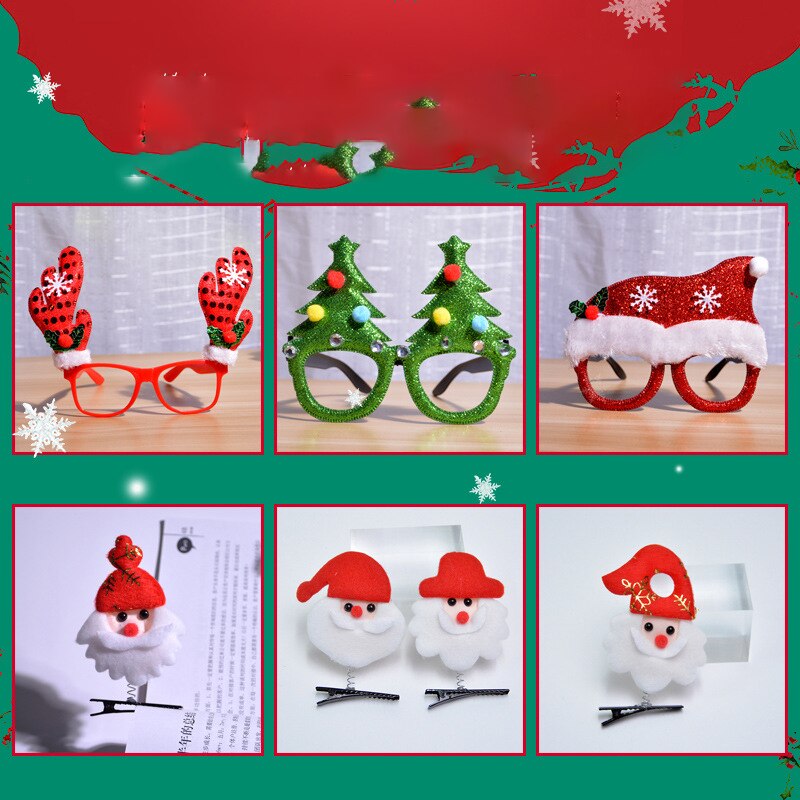 Weihnachtsbrillen, weihnachtsmann, schneemann, schneeflocken, baum, elch, papierbrillen, Party-foto-requisiten, weihnachtsdekoration für zuhause