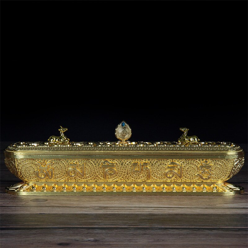 Copper Tibet Incense Burner Antique Handmade Incense Stick Holder Zen Buddhist Teahouse Home Office Decoration Crafts Ornaments