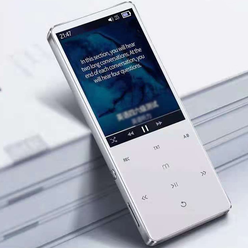 X8 Metalen Touch Screen MP4 Bluetooth Muziekspeler voor Sport Jogging Ondersteunt Voice Recorder E-Book Reader Foto Viewer