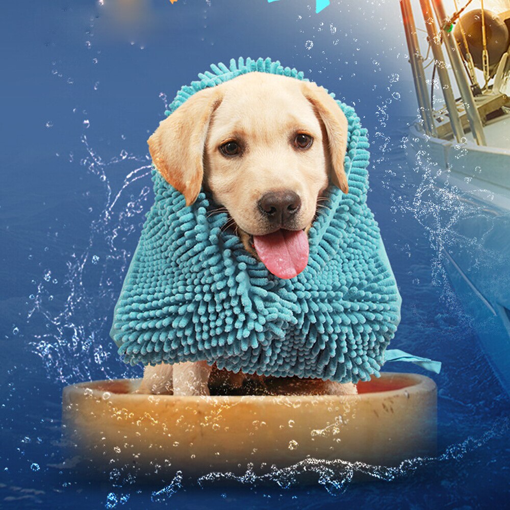 Multipurpose Pet Drying Towel Ultra-absorbent Dog Bath Towel Blanket Fiber Chenille Puppy Dog Clean Towel Pet Product Pet Towel