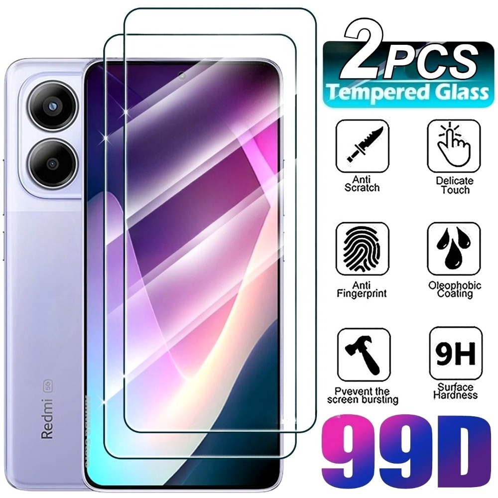 2 uds vidrio templado muy transparente para Redmi Note 14 5G 13 12 Pro 14S 12S 11S Protector de pantalla para Redmi 15C 15 14C 14R 13C 12C 10A