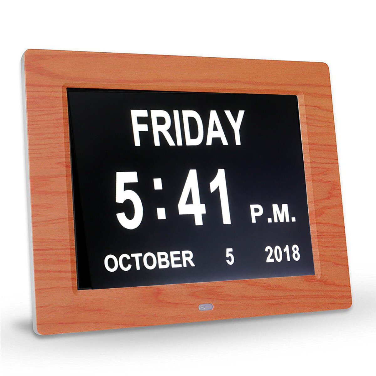 7 tommer led demens digital kalender dag/uge/måned/år urstativ fotoramme stort vægur kalenderalarm dag/nattilstand