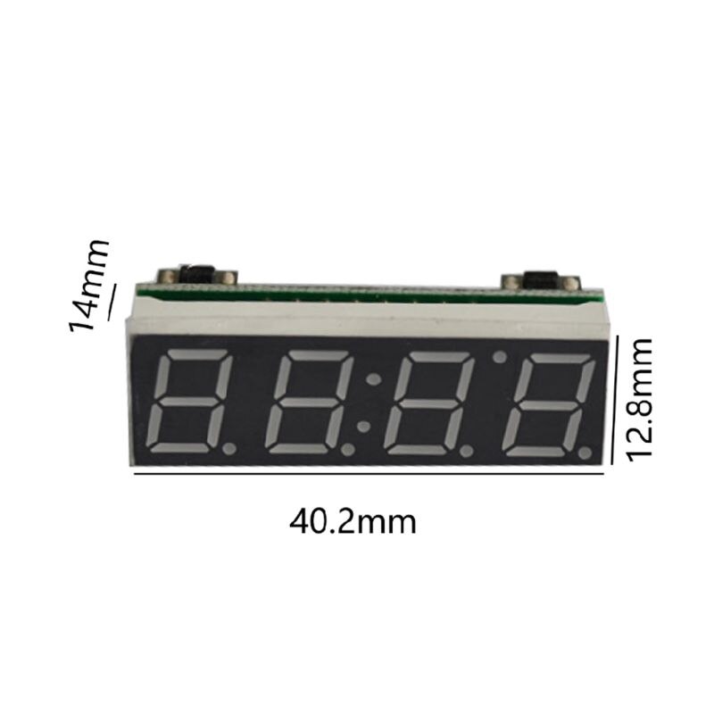 Car Digital Tube Electronic Clock LED Three-In-One Time + Temperature + Voltage a Basic Version of the Microcontroller Electron