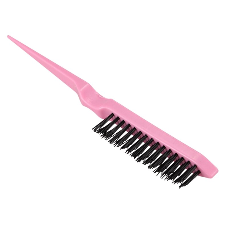2 stk pro salong frisør erting tilbake hår gre børste slim line styling kam - lilla og rosa