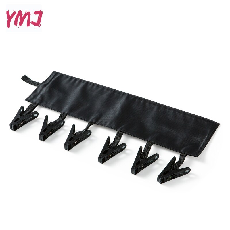 Foldable Bathroom Rack Magical Portable Cloth Hanger Drying Rack Travel Clothespin Towel Socks Hanger Clip 6 Clip Hanger