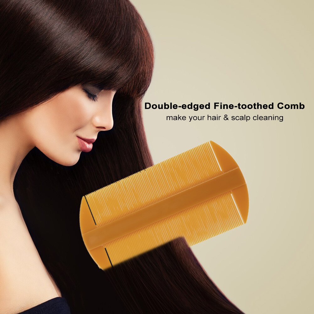 Double-edged Fine-toothed Comb Plastic Hair Comb for Head Care Pocket Massage Comb for Kids Pet Beard / Mustache Comb