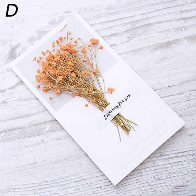 30 st papper gratulationskort gör det själv torkad blomma handgjorda inbjudningskort födelsedagsfest inbjudningskort dekorera kort: D / 10 st