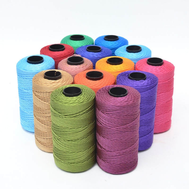 hilo de ganchillo de verano, hilo para manualidades DIY, hilo artístico de seda helada, 1,5mm, 200m, hilo de polipropileno para sombrero, muñeca, bolsas de costura, ganchillo