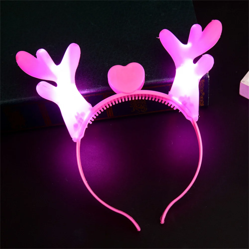 LED Lustige Teufel Horn Leuchten Stirnband Blinkende Haar Reifen Kopfbedeckung Halloween Weihnachten Neujahr Party Dekor Haar Zubehör: Gold