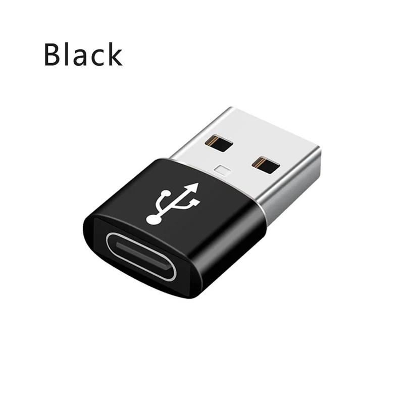 USB 3.0 to USB C 3.1 Adapter Mini Hi-Speed USB Type C Female to USB Type A Male Fast Charging Data Sync OTG Adapter Converter: black