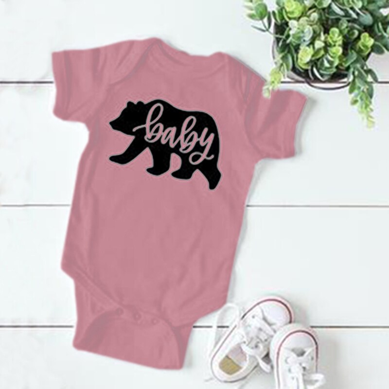 6m-12m zomerse cartoon korte mouwen schattige romper babymeisjeskleding babyjongenskleding babymeisjes onesie born babykleding: Roze / 9m