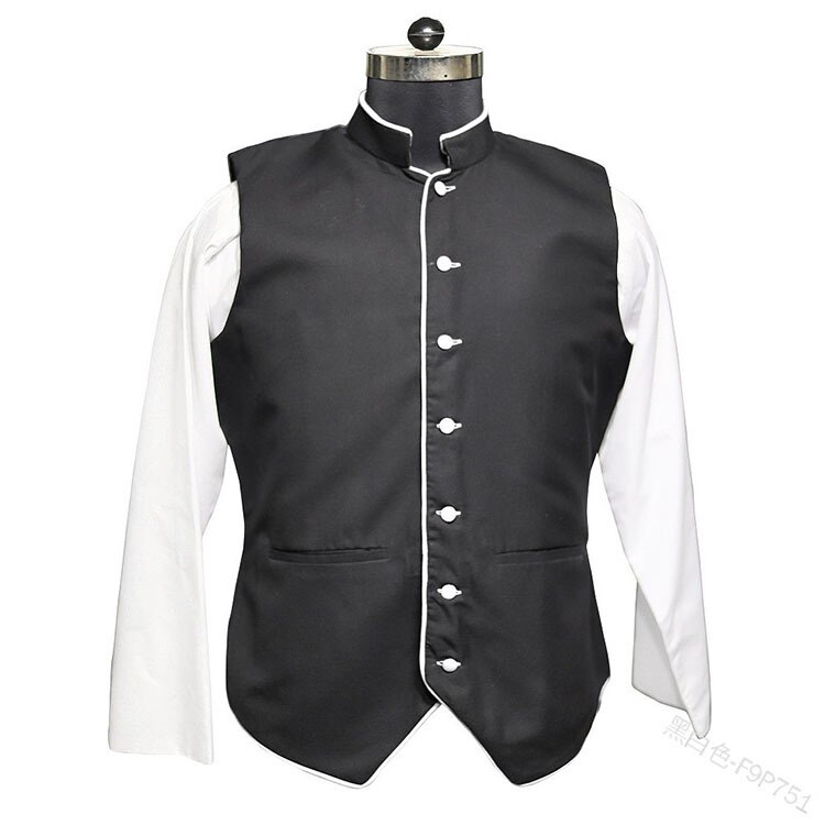 Steampunk vintage tabard vest doublet larp ridder kostume middelaldervest jerkin keltisk pirat outfit snørebånd til mænd voksen