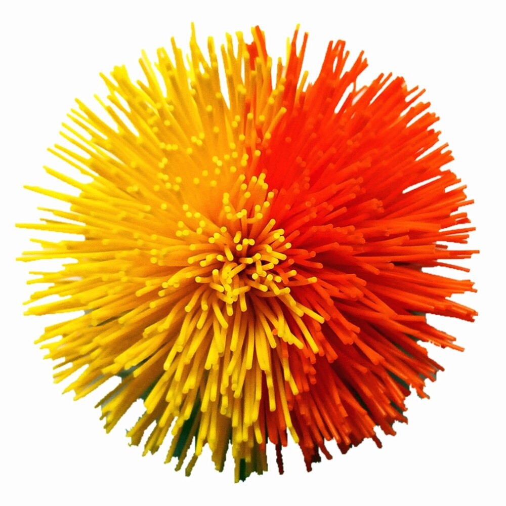 6 st 6cm färgglada silikon koosh boll studsande fluffig jugging boll sensoriska fidgets stressavlastande leksak (slumpmässig färg)