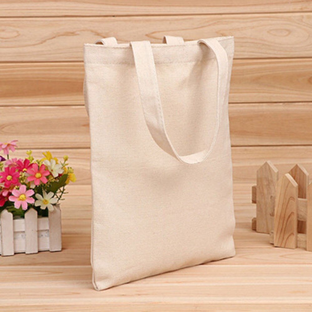 Minimalisme Pure Kleur Linnen Kruidenier Opvouwbare Tas Winkelen Opslag Herbruikbare Eco Tote Bag Meisje handtas Draagbare Toevallige Boekentas