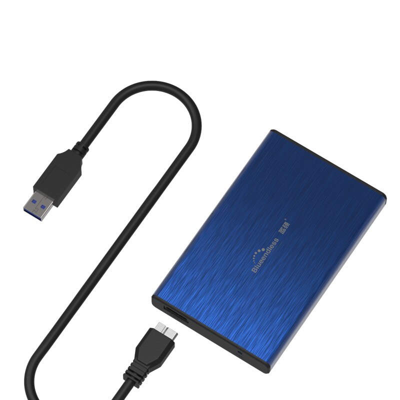 Blueendless-carcasa de disco duro externo, disco duro de aluminio HDD de 2,5 pulgadas, portátil, SATA, USB, Disque Dur externo: U23TB-A-Blue