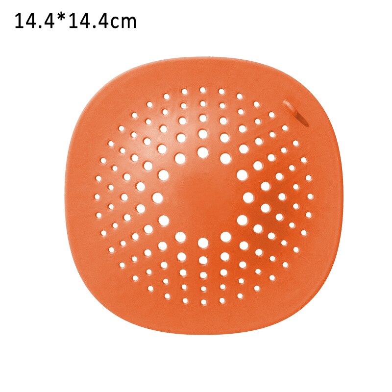 1 st kökfilter täcka handfat silplugg tpr avloppsskydd silikon avlopp hårfångare badrum köksmaterial: Orange