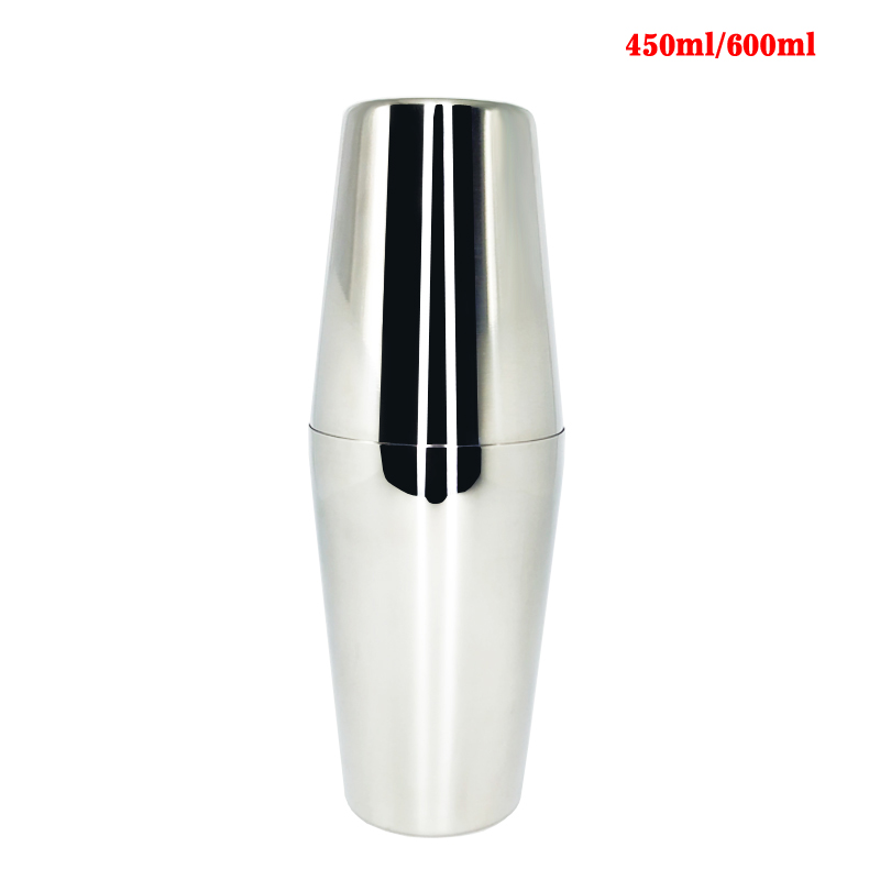 Bar Martini Bartender Tool-Mezclador de vino de 400ML/14OZ, botella agitadora, jugo de fruta, nieve, taza doble a escala, coctelera de vidrio: Shaker 450 600ML