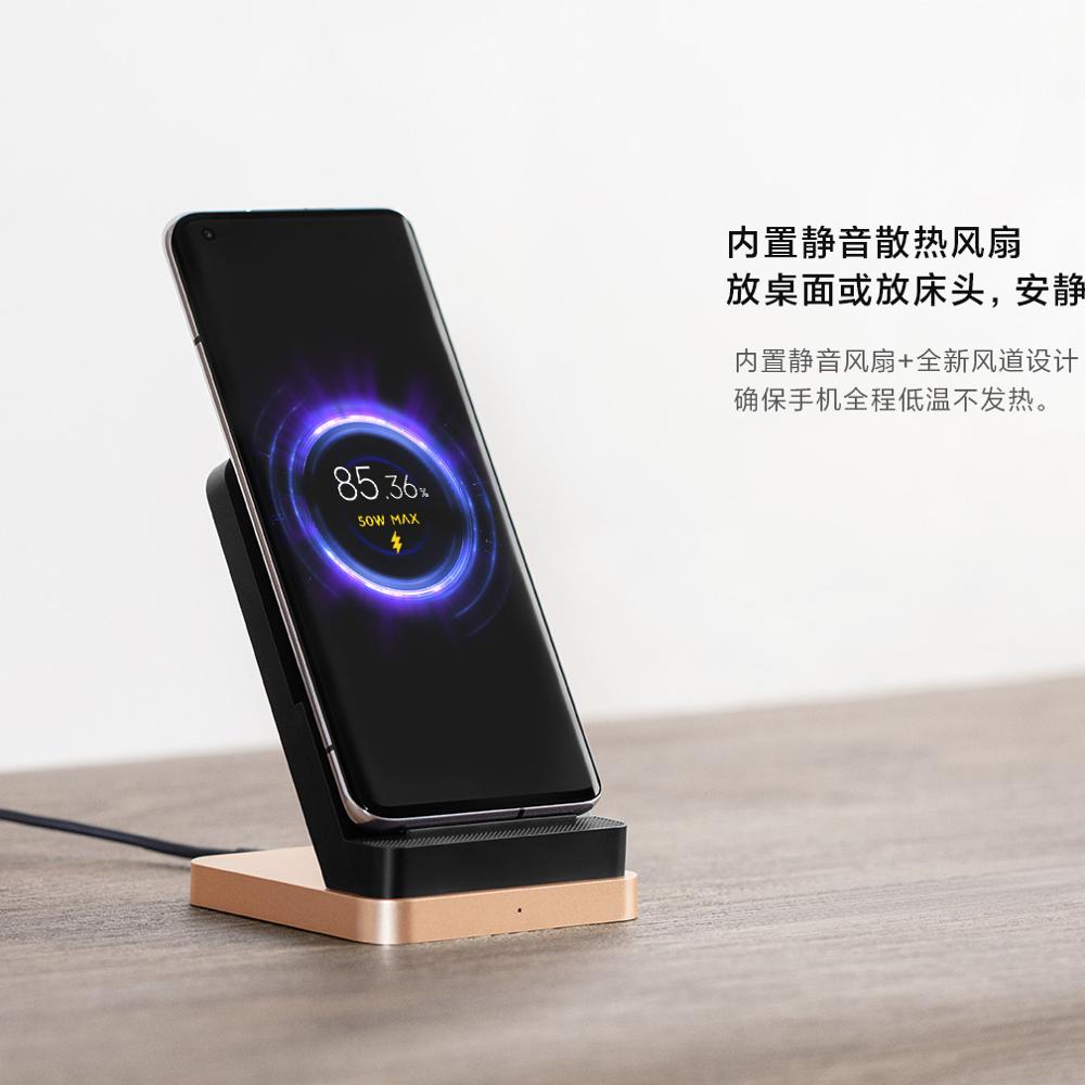 Xiaomi 55W Wireless Charger 55W Max Vertical air-cooled wireless charging Support Fast Charger For Xiaomi 10 Pro/Huawei Phone