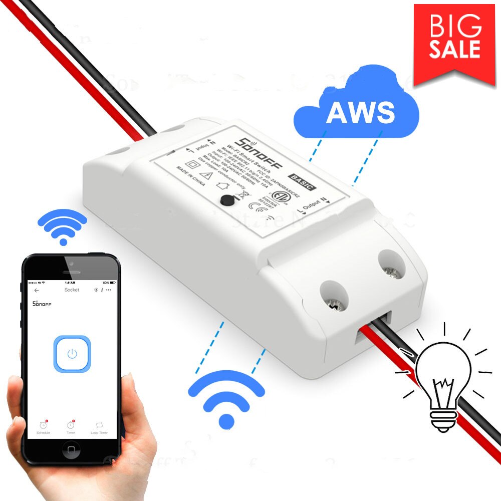 Itead Sonoff Basic R2 Wifi Diy Smart Wireless Remote Switch Domotica Licht Controller Module Werk Met Alexa Google Home Ewelink