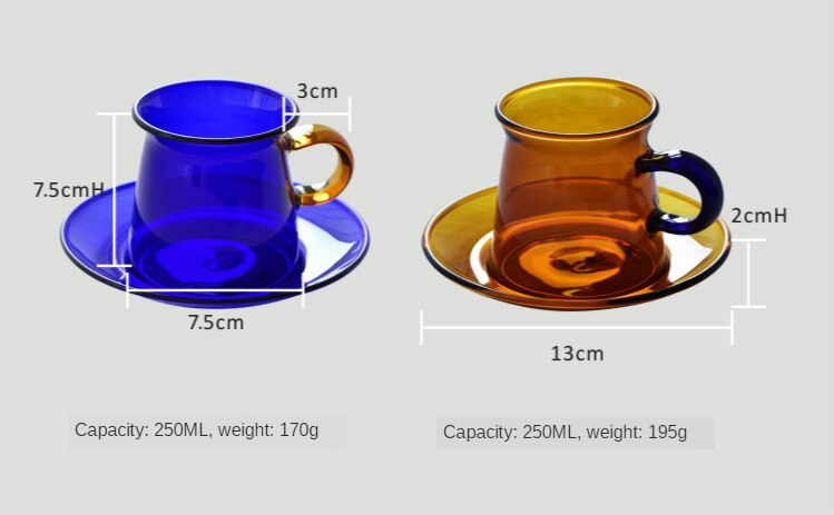 Flerfarvet glas kaffekrus til te par drikkeglas krus kaffekopper kreativitet varmebestandig sund te drikke kop