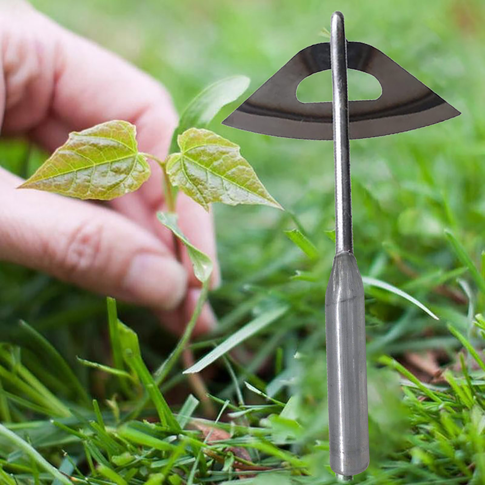 Zappa manuale-strumento per diserbo da giardinaggio affilato per diserbo da giardino con zappa cava indurita a mano leggera per diserbo da cortile
