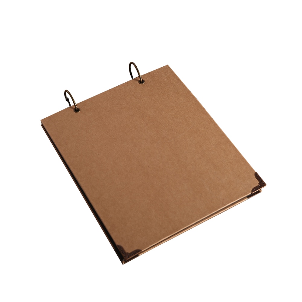 30 Pages Loose-Leaf DIY Scrapbook Blank Cover Anniversary Graffiti Wedding Photo Album Cowhide Paper Travel Journal Collection