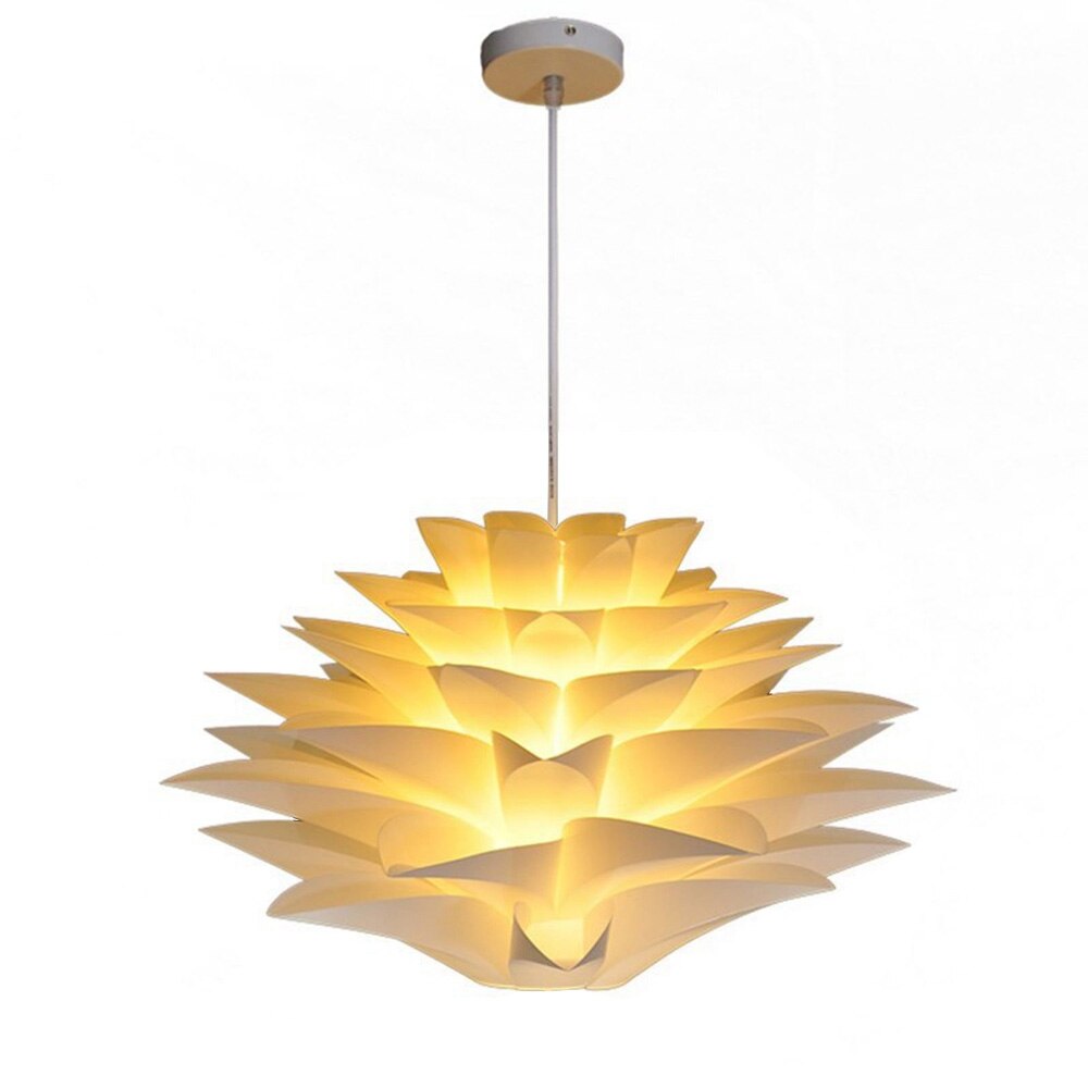Lampe suspendue Puzzle E27, Kit d'abat-jour en forme de fleur de Lotus à monter soi-même, plafonnier ou lampadaire