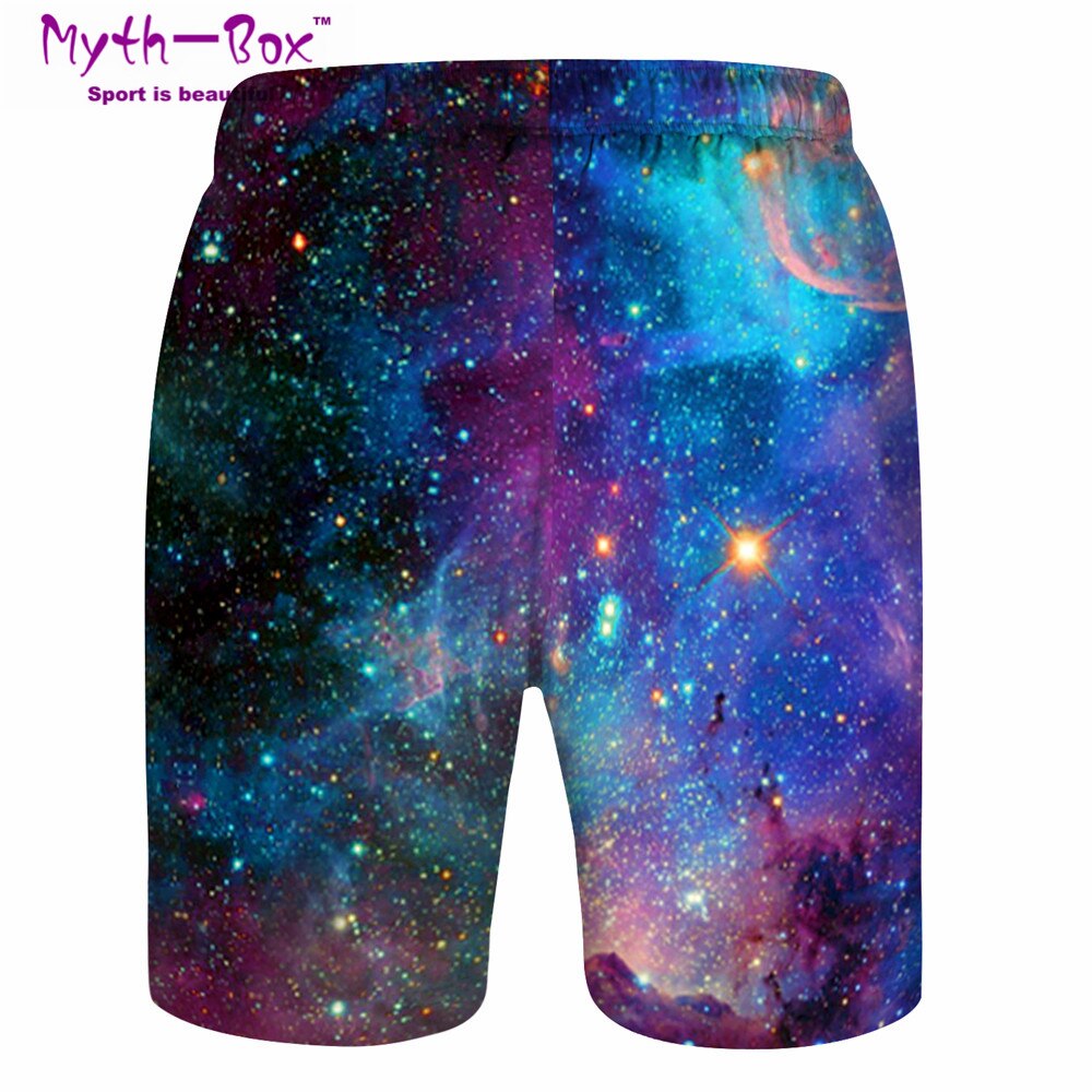 Zomer Mannen Strand Shorts Water Sport Broek Starry 3D Print Galaxy Surfen Shorts Mannelijke Badmode Losse Surf Board Trunks badpak