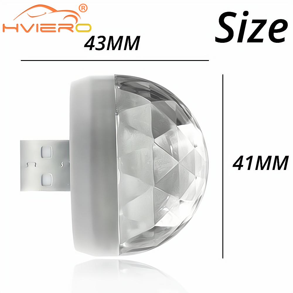 Auto USB Umgebungslicht DJ RGB Mini Bunte Musik Klang LED Apfel USB Schnittstelle Party Atmosphäbetreffend Innen Kuppel Stamm Lampe