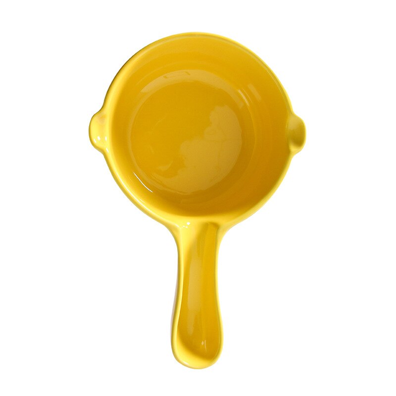 Ceramic Milk Pan Single-handle Milk Noodle Pan Flat-bottomed Baking Tray for French Fries Instant Pot: 11