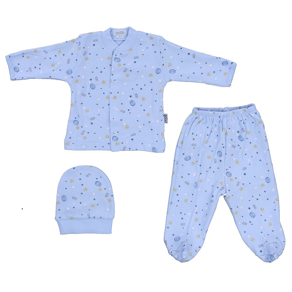 Baby Pyjama Jurk Kleding Voor Meisjes Jongens Nachtkleding Kinderen Nachtkleding Pasgeboren Sets Badjas 0-3 Maand Vier Seizoen katoen: Blauw