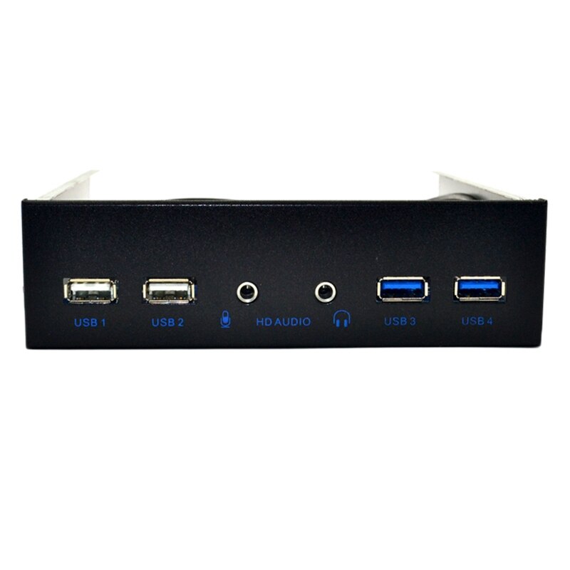 5.25 bureau de pouce Boîtier Pc Interne Panneau Avant Hub Usb 2 Ports Usb 3.0 et 2 Ports Usb 2.0 avec Hd Audio Port 20 broches Connecteur