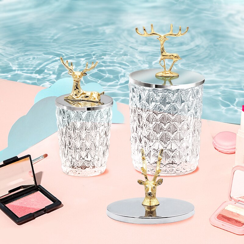 Retro Glass Storage Jars with Lid Candy Christmas Food Snacks Tea Spice Cereal Container Kitchen Storage Can Decoration