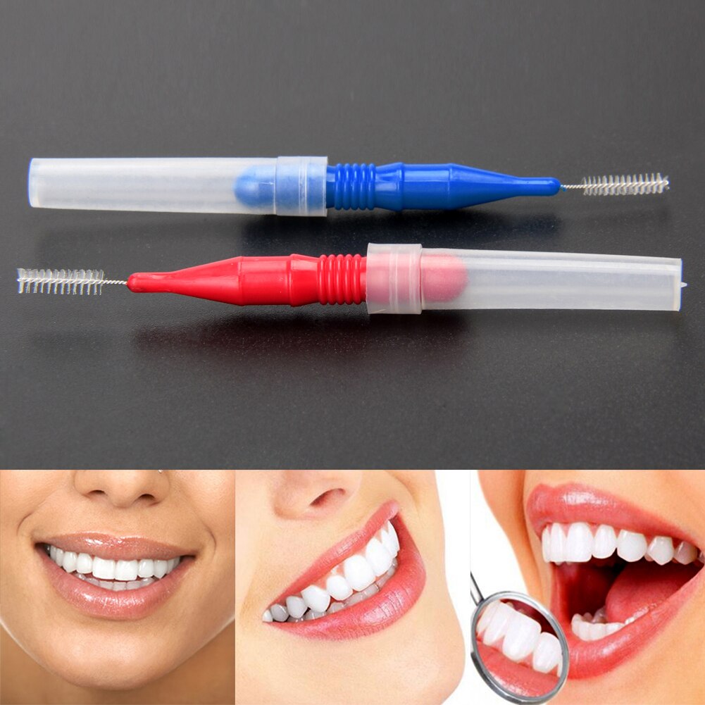 8/16/30PCS Push-pull Interdental Brush Orthodontic Dental Cleaning Brushes Adults Toothpick Dental Floss Interdental Brushes