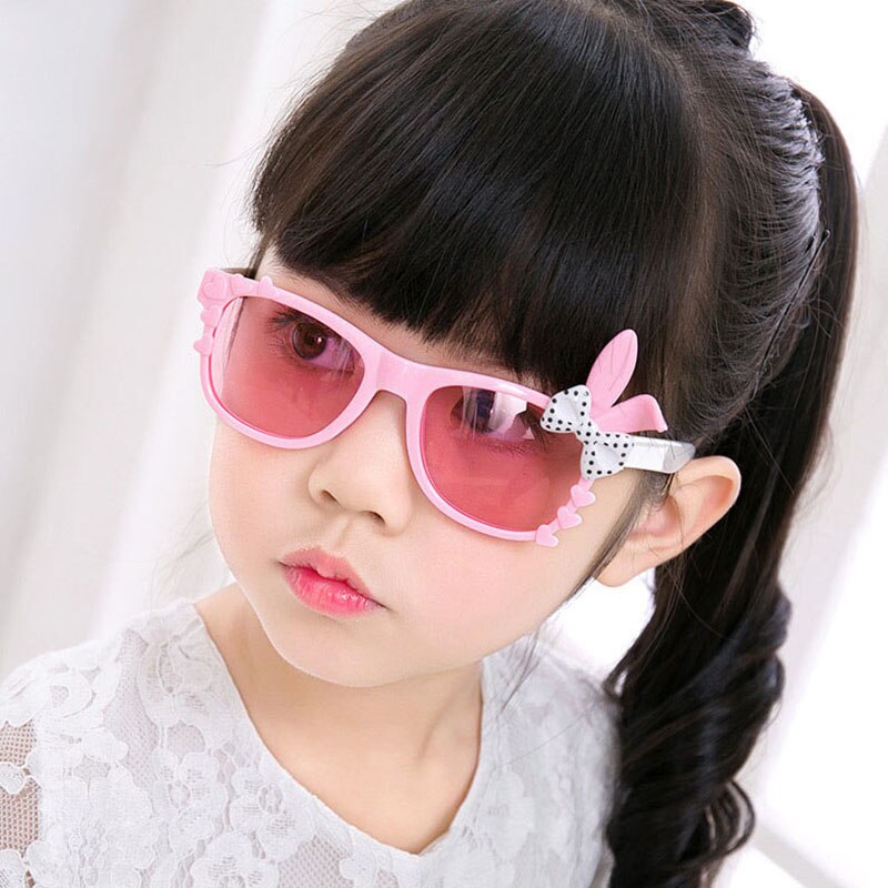 Gafas de sol con orejas de conejo para niños y niñas, anteojos de sol bonitos para niños de 2 a 8 años