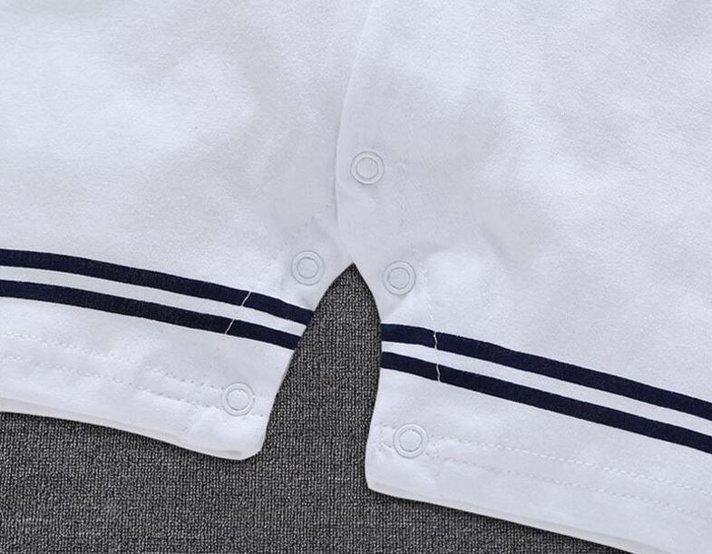 Vêtements pour -né, uniformes de marin blanc marine, barboteuse d&#39;été pour bébé, combinaison une pièce à manches courtes, vêtements pour bébé garçon et fille