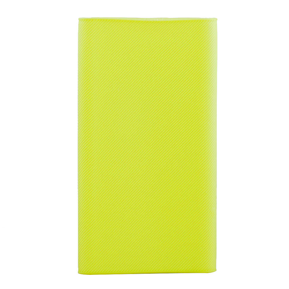 Funda de silicona de sarga para Xiaomi Power Bank, 10000mAh, PLM02ZM, carcasa de goma para paquete de batería externa portátil: Verde