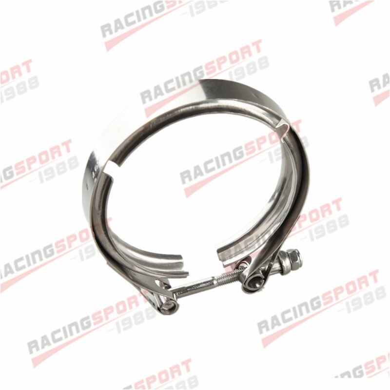 3.5" V-Band Vband Clamp CNC Stainless Steel Flange Flanges Kit Turbo